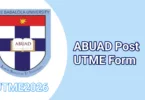 ABUAD Post UTME Form