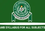 JAMB Syllabus for All Subjects PDF for UTME