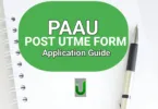 PAAU Post UTME Form