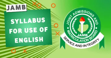 JAMB Syllabus for English Language