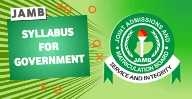 JAMB Syllabus for Government