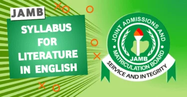 JAMB Syllabus for Literature-In-English