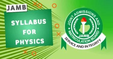 JAMB Syllabus for Physics